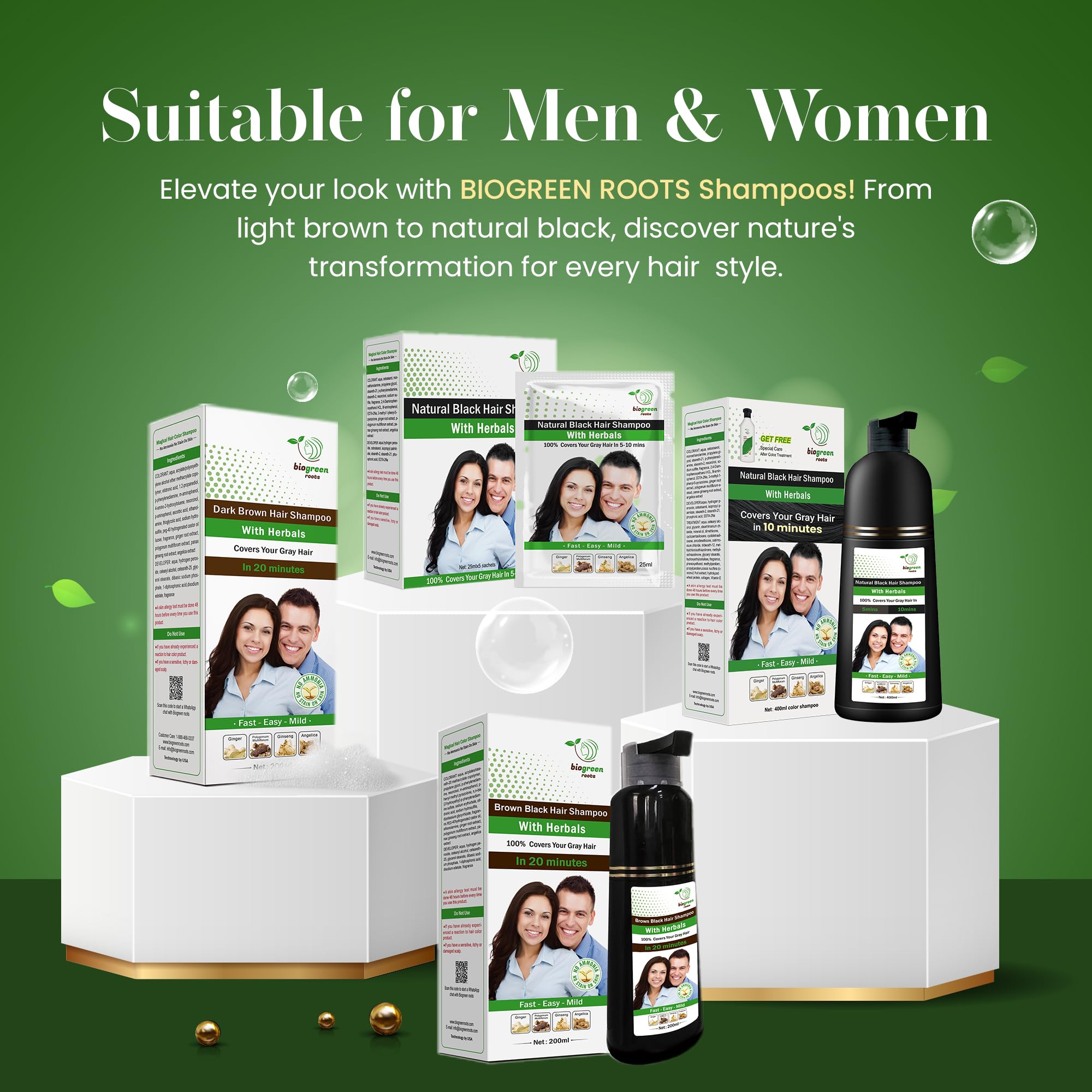 BIOGREEN ROOTS herbal scent enhances daily routine.