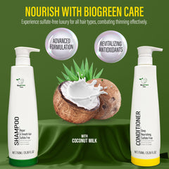 BIOGREEN ROOTS coconut fruit extract glow adds natural moisture and shine