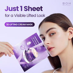 BIOHEAL BOH Probioderm 3D Lifting Cream Mask cream-essence closeup emphasizes hydration and cream texture