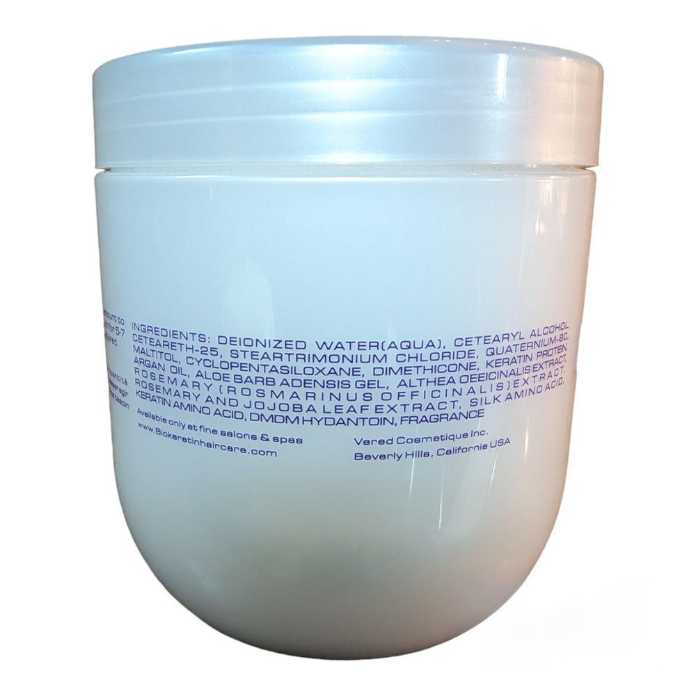 Biokeratin Moisture Repair Mask packaging open with 16.9 oz jar