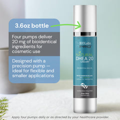 BIOLABS PRO Dhea Cream texture close-up highlights non-greasy finish
