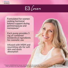 BIOLABS PRO Estri Cream texture close-up shows silky absorption and light moisturization