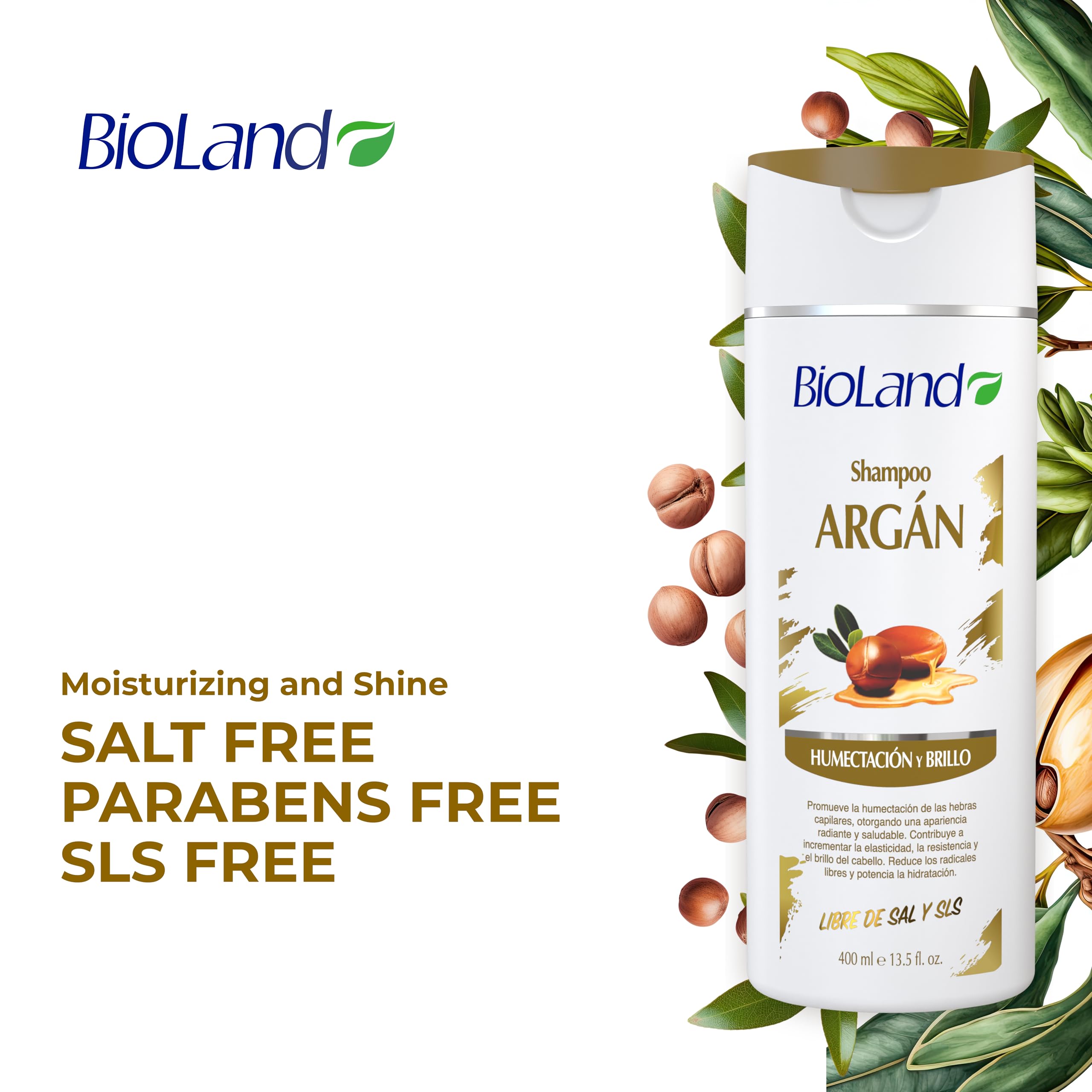 Bioland Argan Oil Shampoo ingredients highlight a natural nourishment for shine.