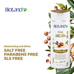 Bioland Argan Oil Shampoo ingredients highlight a natural nourishment for shine.