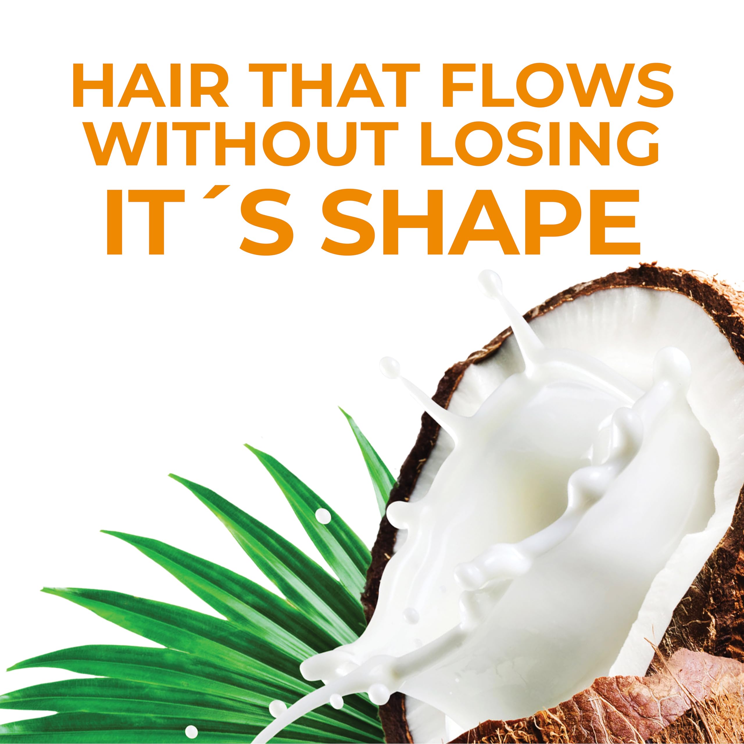 Bioland coconut oil and extract nourish curls for elasticity.