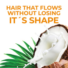 Bioland coconut oil and extract nourish curls for elasticity.