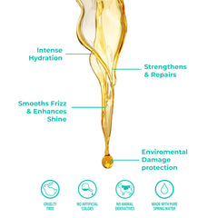 Bioland Keratin Oil Shampoo lather close-up—rich foam for gentle cleansing.