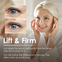 BioLogic Solutions MaxiLift Serum worn under makeup for an invisible base.