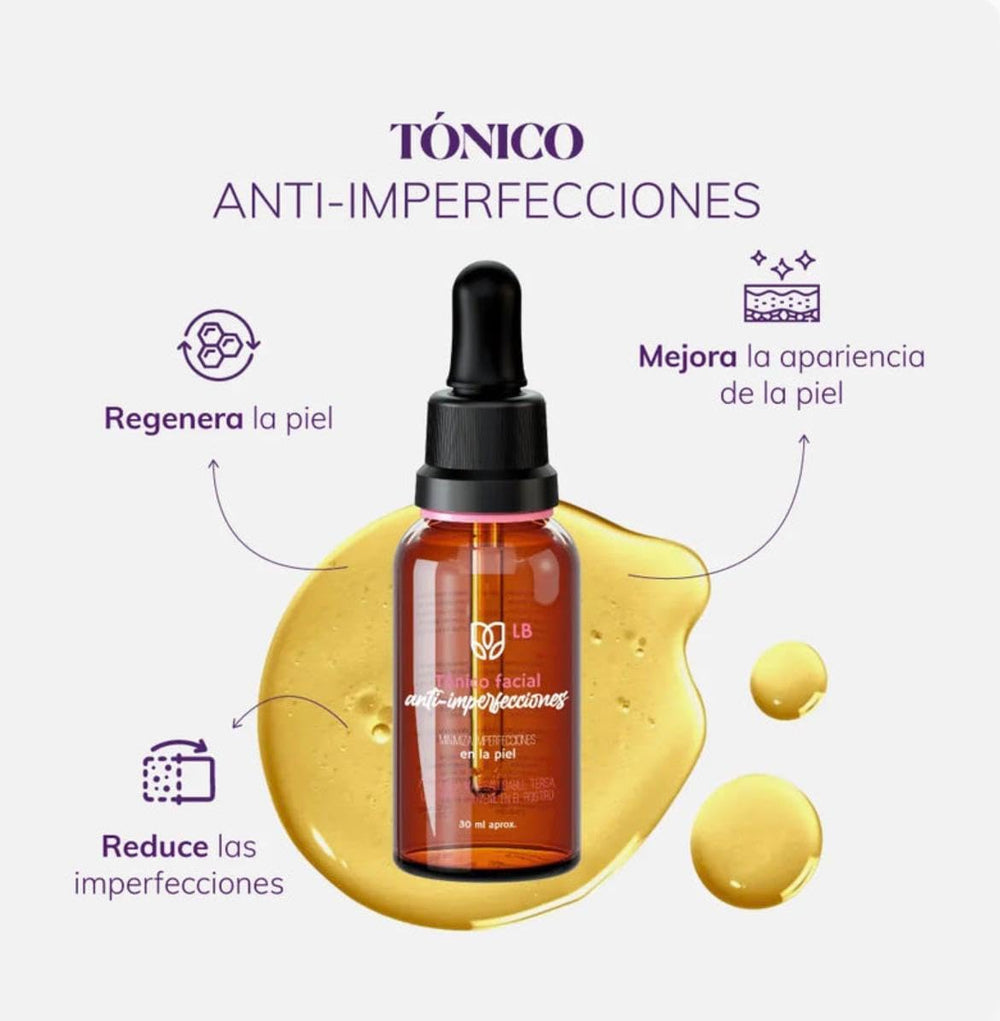 BIONUR LB Tonico Facial bottle with a cotton pad ready for application