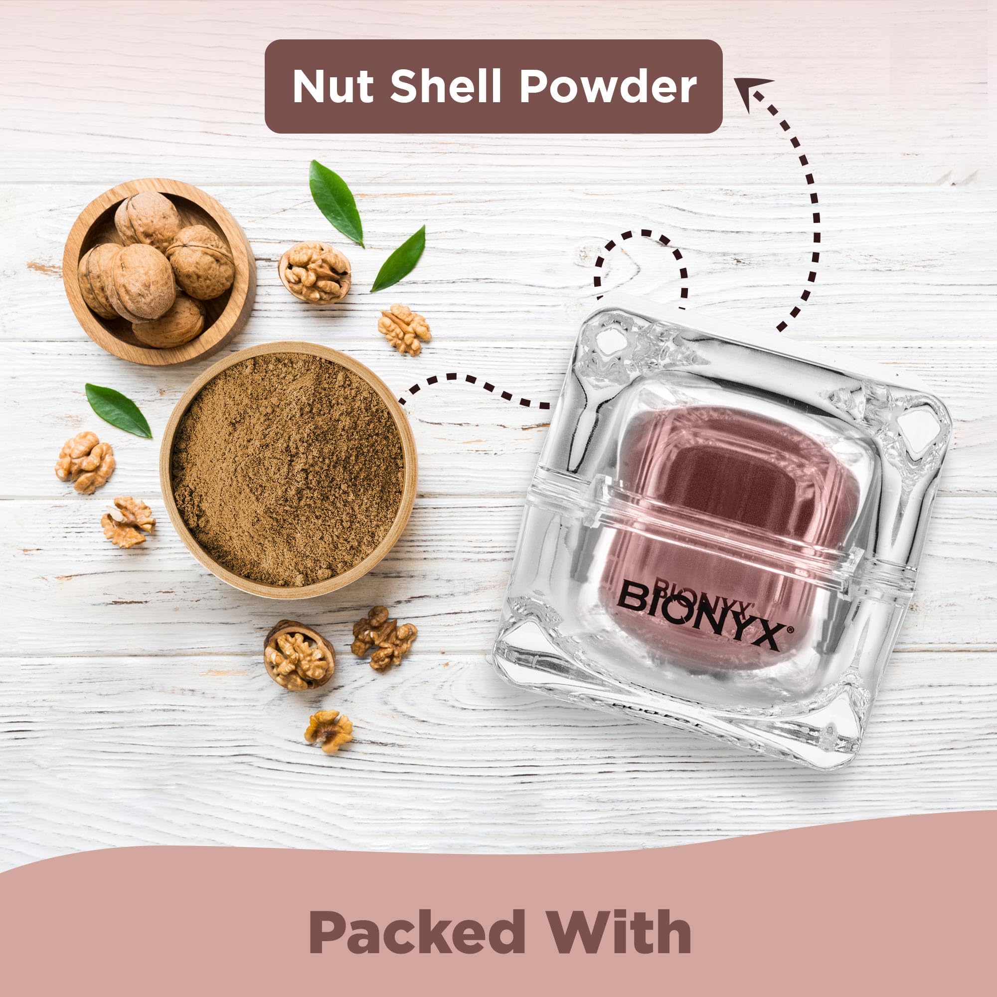 Before-after glow with Bionyx Rhodium Complex shows soft, refreshed skin.