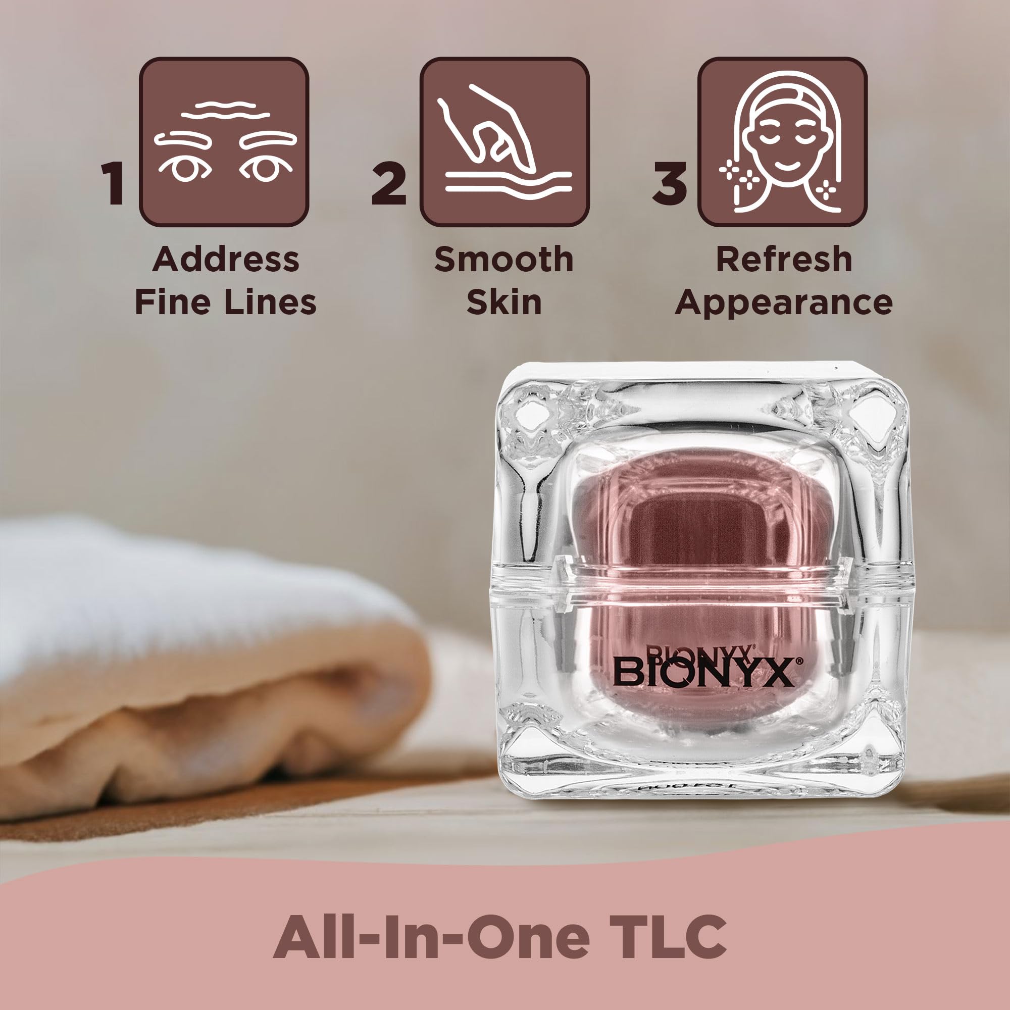 Bionyx Rhodium Complex evokes spa-like moment with comforting moisture.