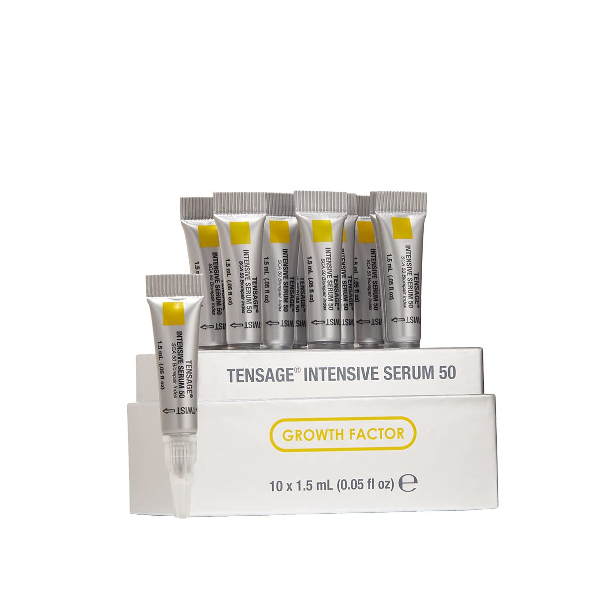 Biopelle Tensage Intensive Serum on cheek for smooth, hydrated skin.
