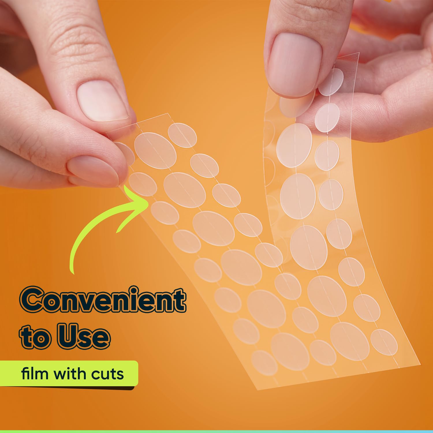BIORICA hydrocolloid patches appear ultra-thin and near invisible on skin.