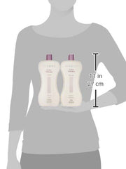BioSilk Color Therapy Shampoo/Conditioner duo on shelf implies color protection.