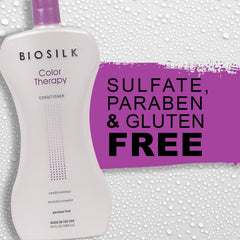BioSilk Color Therapy Silk-Therapy application close-up demonstrates smoothing routine.