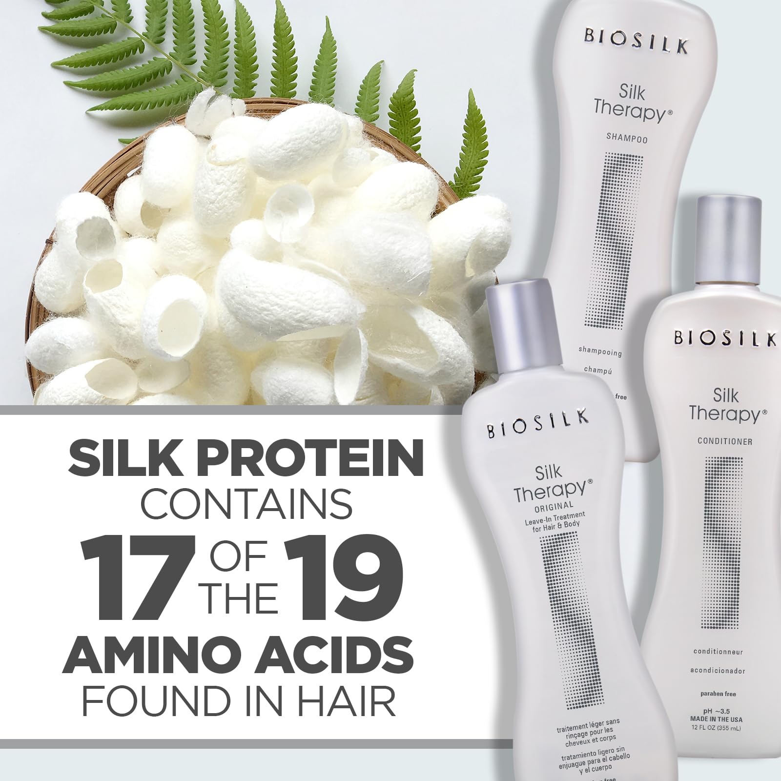 BioSilk Shine close-up on healthy, frizz-free strands
