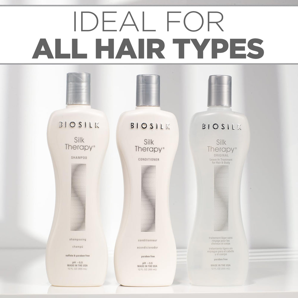 BioSilk kit front packaging suggests a complete shine routine