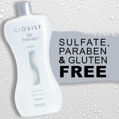 BioSilk Silk Therapy Original bottle shown with towel for routine