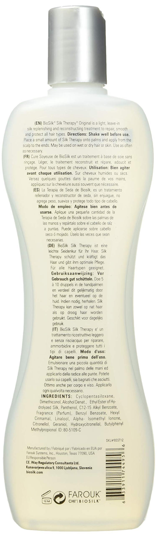 BioSilk Silk Therapy Original serum application shows smooth, weightless care.