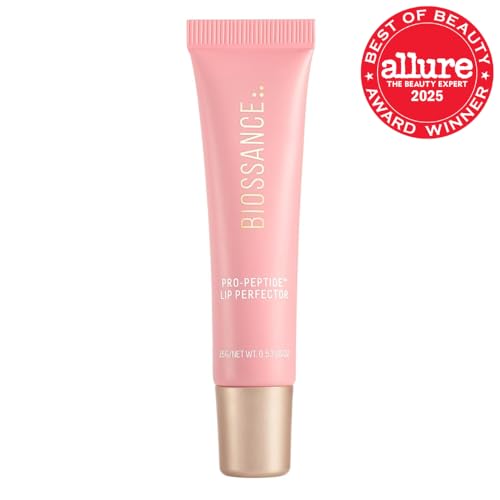 BIOSSANCE Lip Perfector application swipe shows silky finish and subtle color.