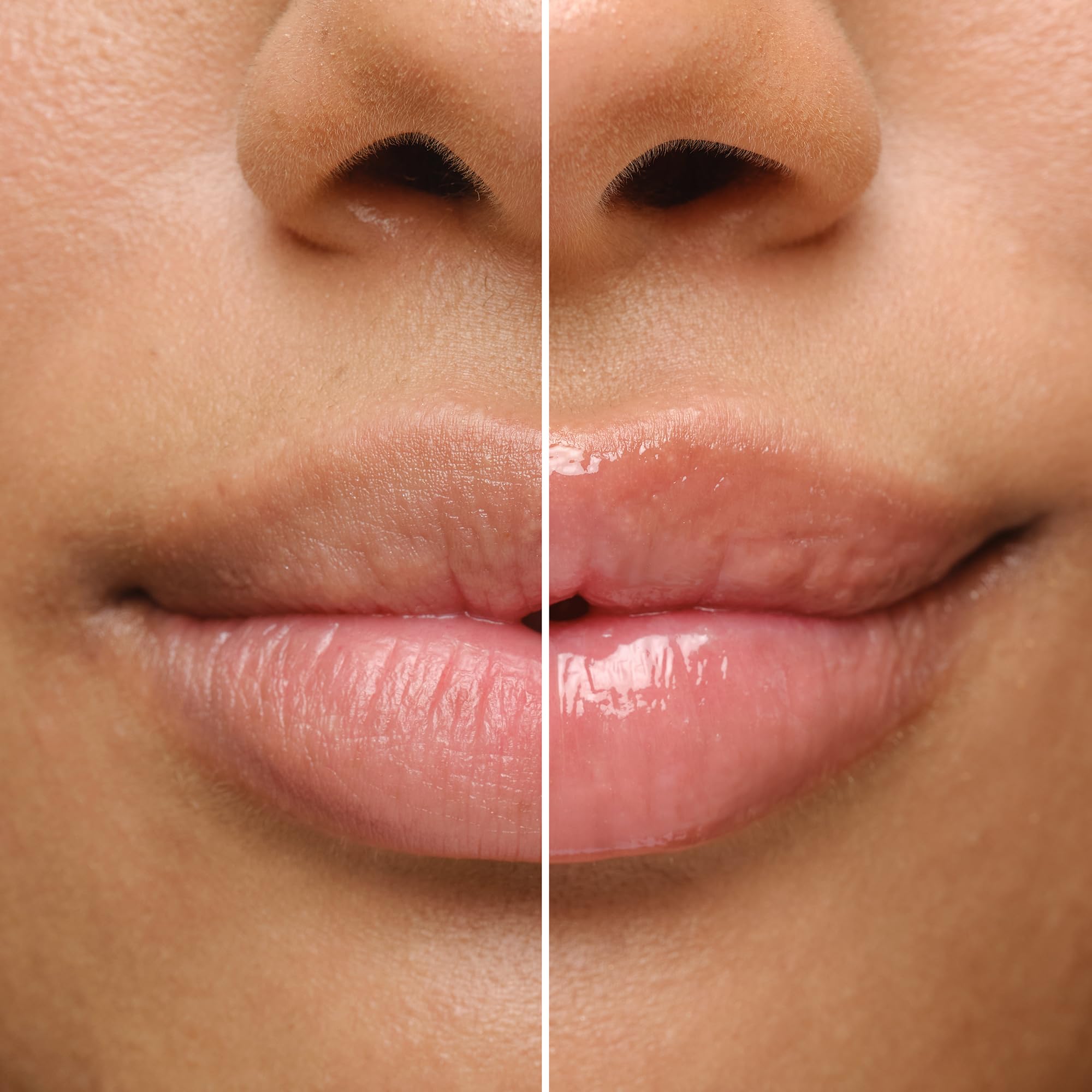 BIOSSANCE Pro-Peptide Lip Perfector H2Glow clear swatch detail.