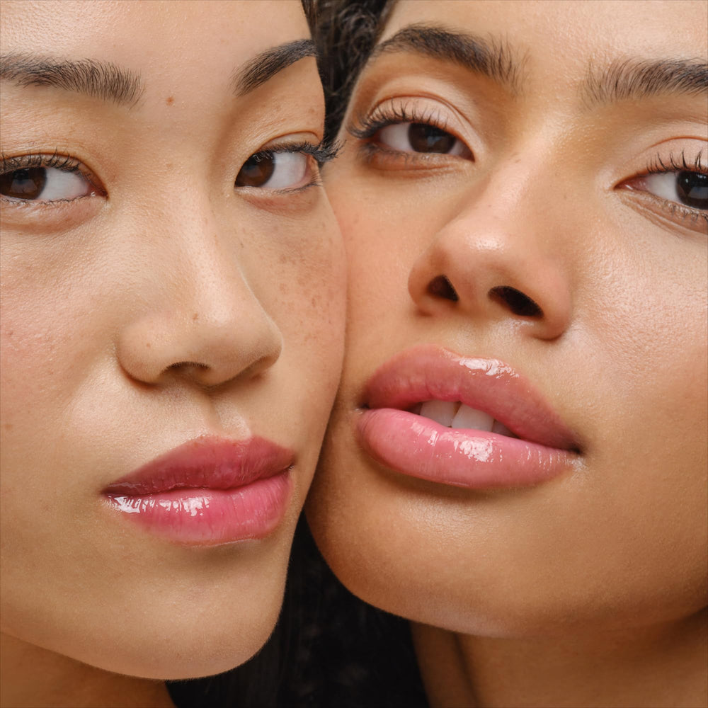 BIOSSANCE Pro-Peptide Lip Perfector on skin delivers a soft color and moisture.