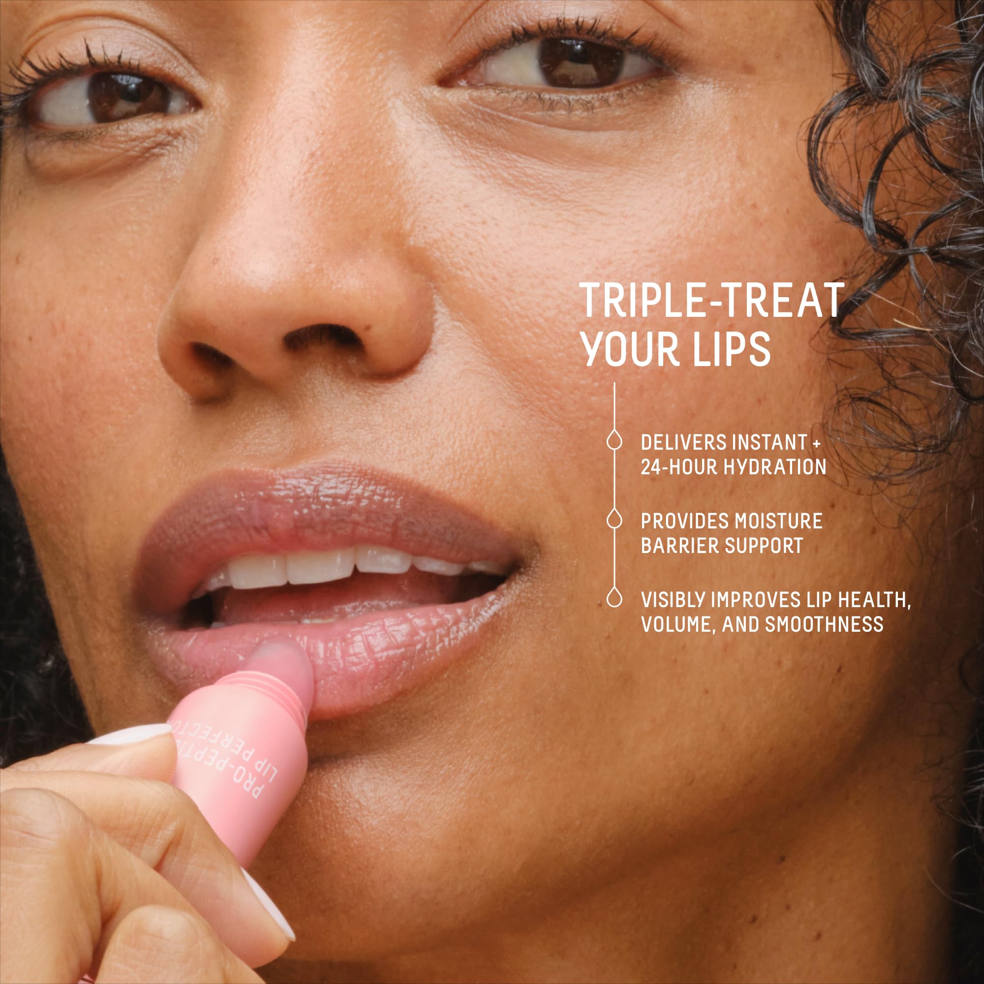BIOSSANCE Lip Perfector closeup captures vanilla scent and radiant shine.
