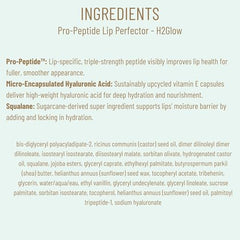 BIOSSANCE Pro-Peptide Lip Perfector wand application demonstrating smooth glide.