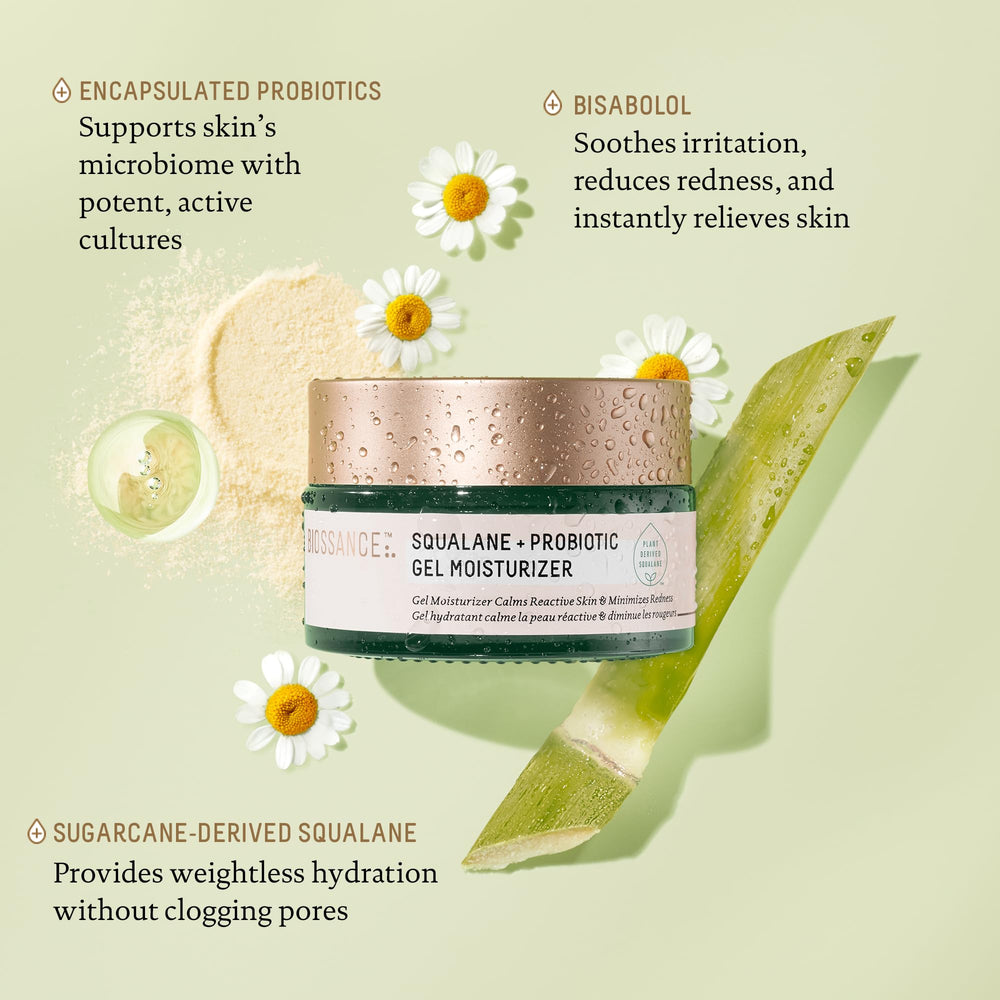 Applied to the cheek BIOSSANCE gel leaves a balanced, comfortable look