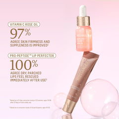 BIOSSANCE Vitamin C Rose Oil bottle highlighting brightening hydration on the go.