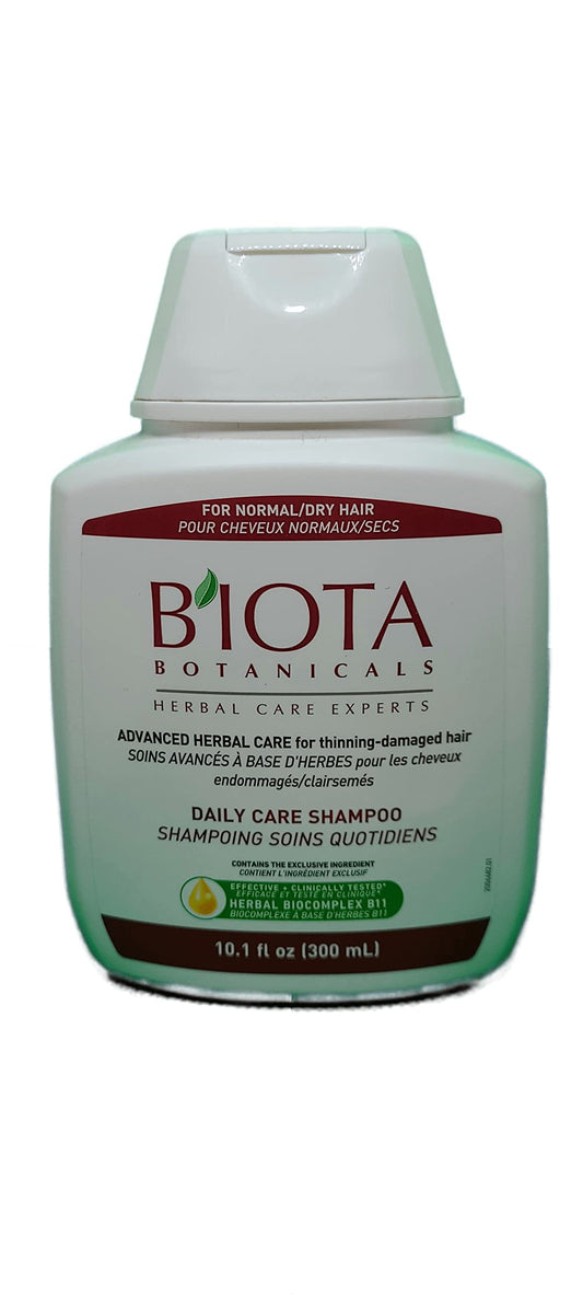 Biota Daily Care Shampoo bottle front view for normal and dry thinning hair