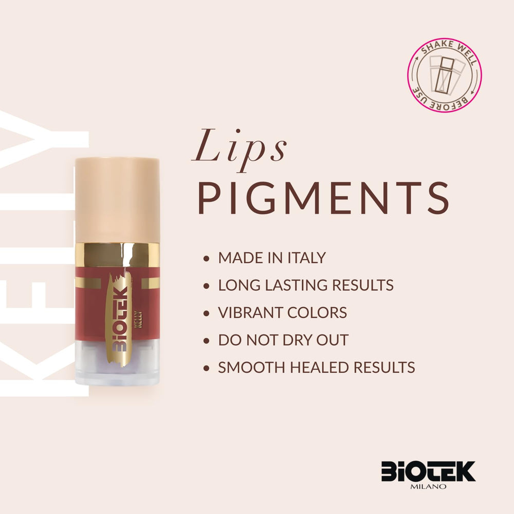 Biotek Kelly brick red pigment airless packaging minimizes waste