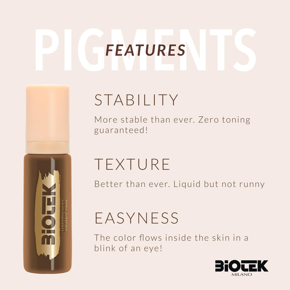 Biotek PMU brow palette shot highlighting shading texture