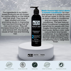Hair shaft close-up after Biotin X Treme conditioner showing smoother texture and shine