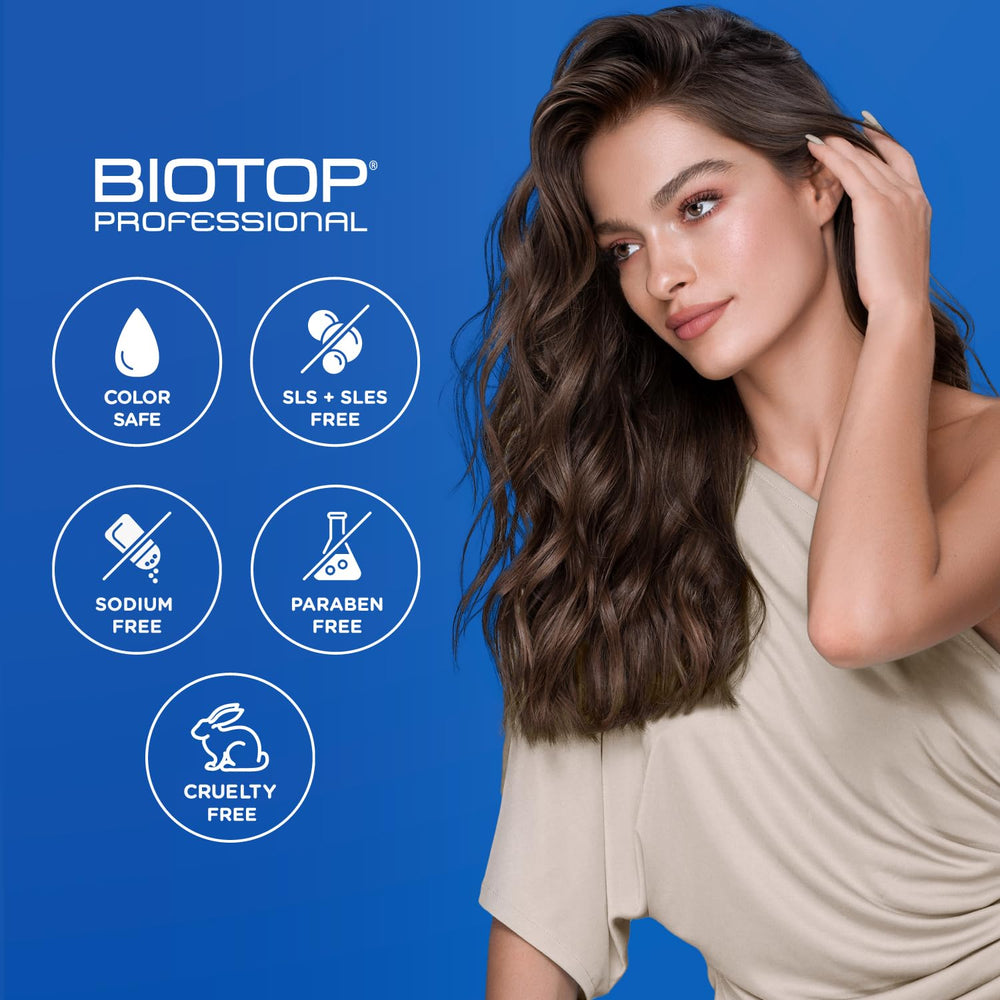 Biotop Professional 04 label highlights paraben-free, SLS-free, SLES-free formula.