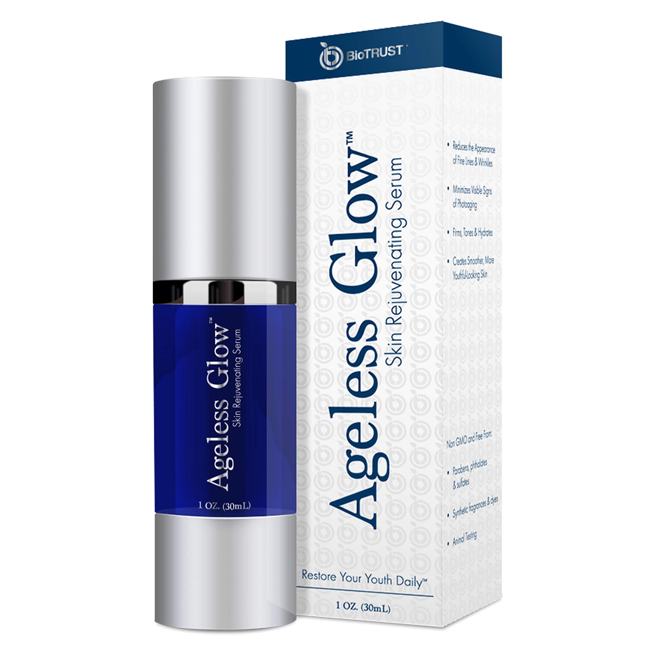 BioTrust Ageless Glow bottle front for a daily anti-aging ritual