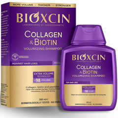 BIOXCIN Collagen Biotin Volumizing Shampoo bottle boosts visible volume