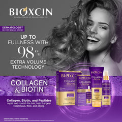 Close-up of BIOXCIN-treated hair showing thickness and shine