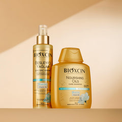 BIOXCIN Nourishing Oils Liquid Conditioner dermatologically tested for sensitive scalps.
