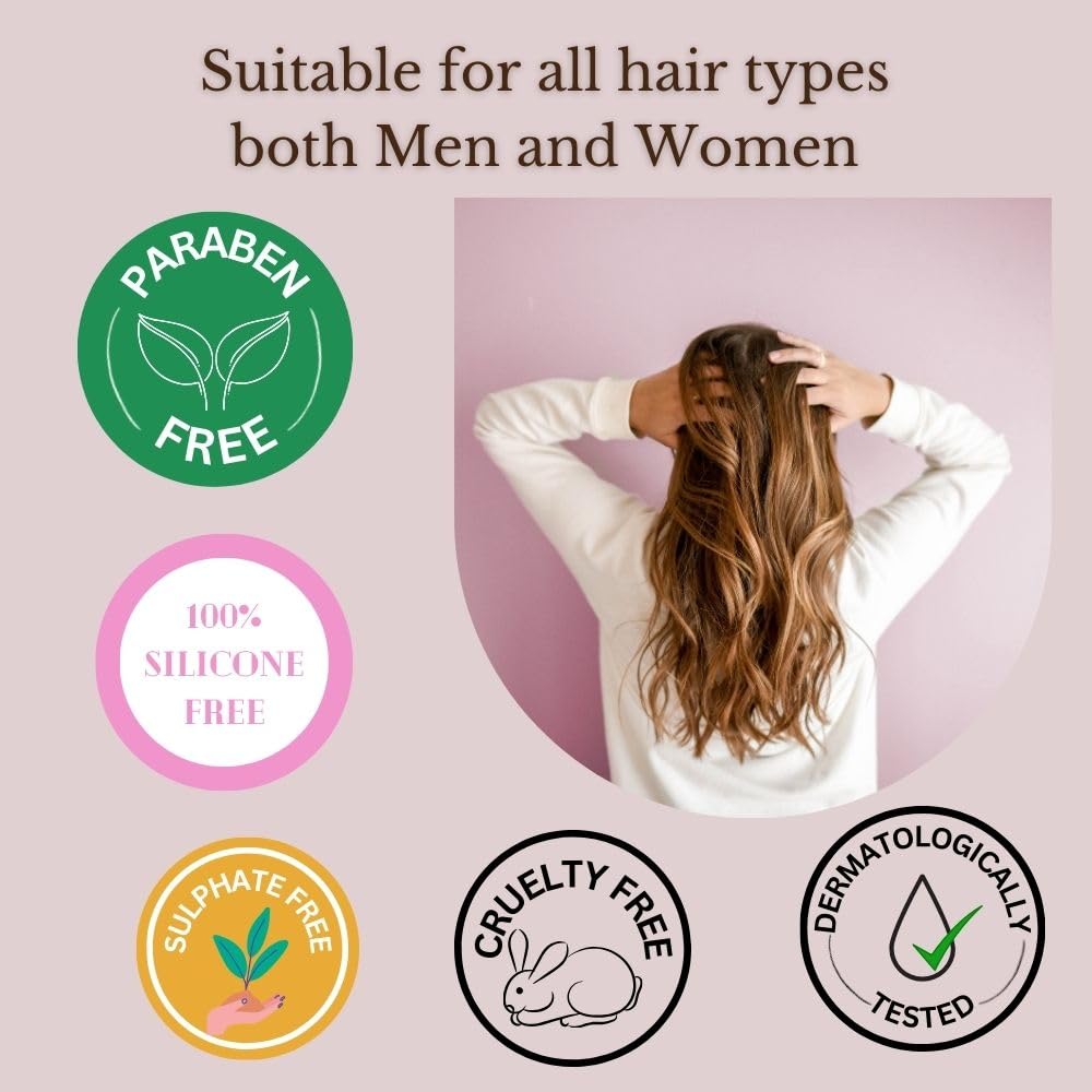 Sulfate-free packaging communicates a light, natural formula for all hair types