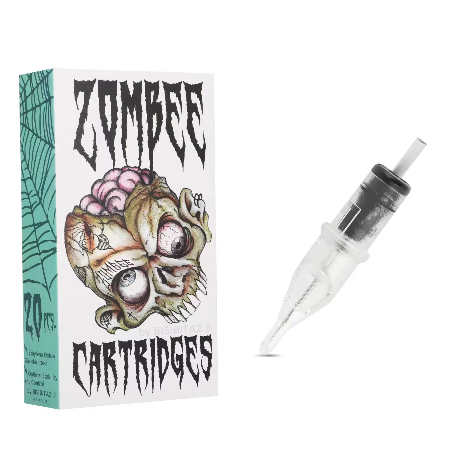 BISIBITA2 silicone cartridge 20pcs for clean, precise tattooing with durable construction