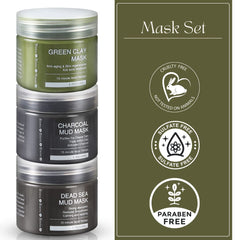 Bisou Bisou Bisou mask trio shown in a purifying skincare routine