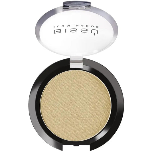 Bissú Powder Highlighter Capricorn 08 compact adds a subtle glow to the cheekbones.
