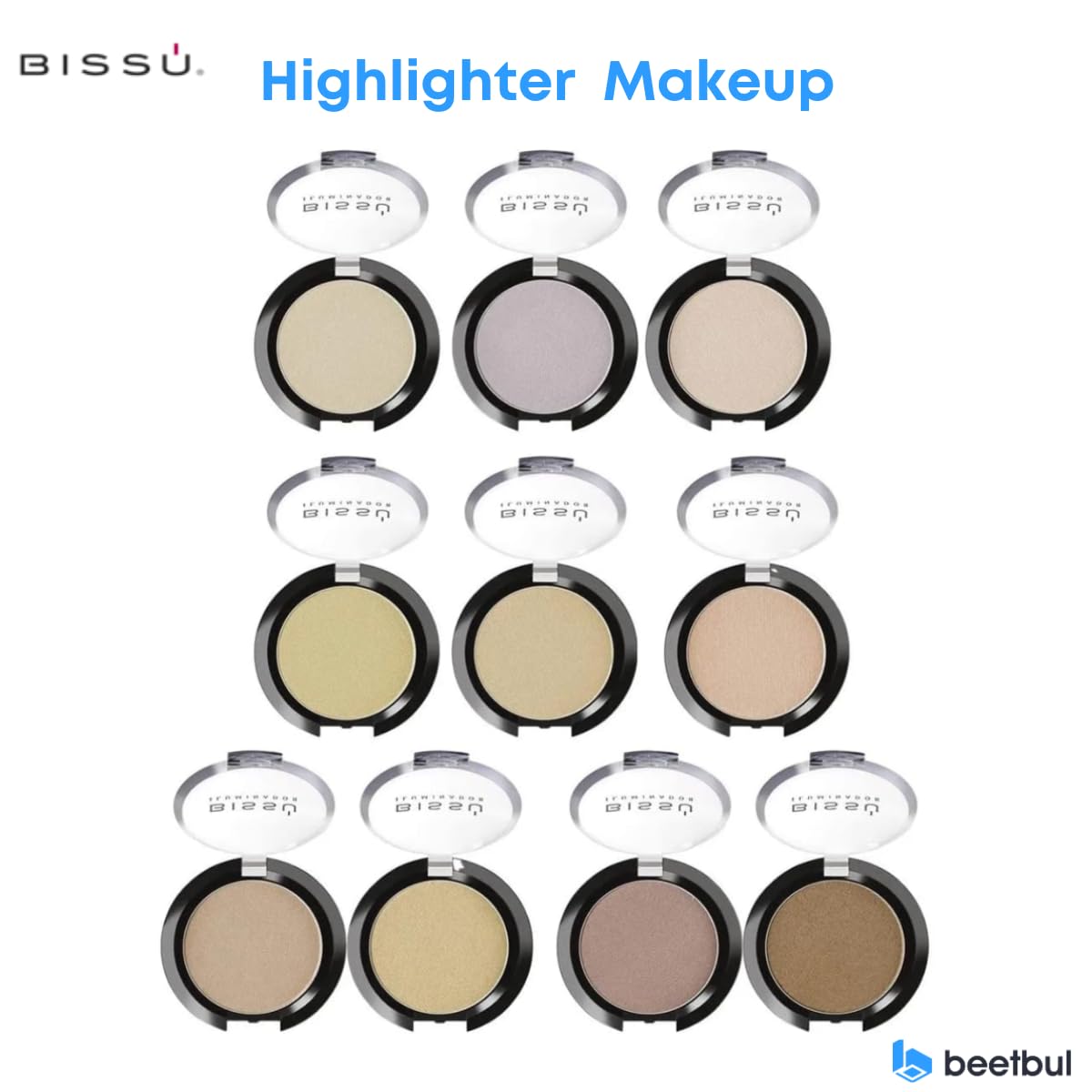Bissú Highlighter Capricorn 08 applied to the face to lift cheekbones and nose bridge.