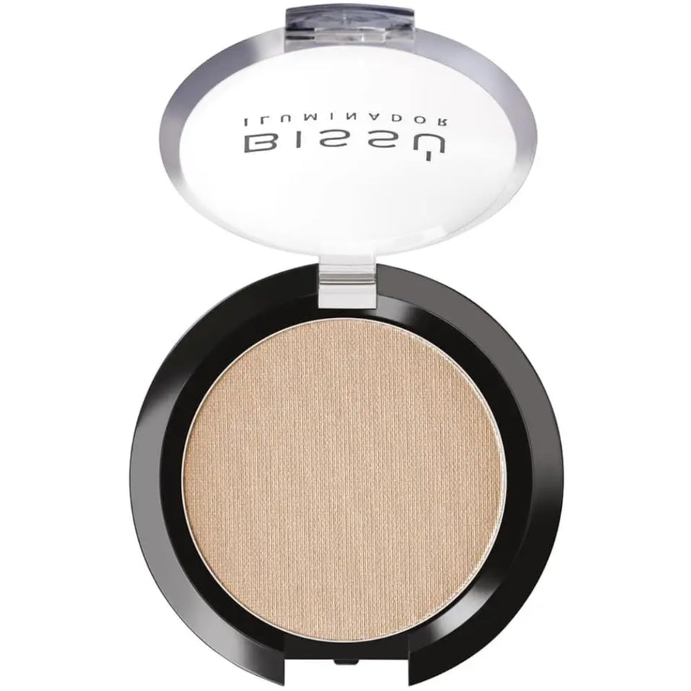 Bissú Powder Highlighter shows radiant finish on the cheekbones for luminous skin.
