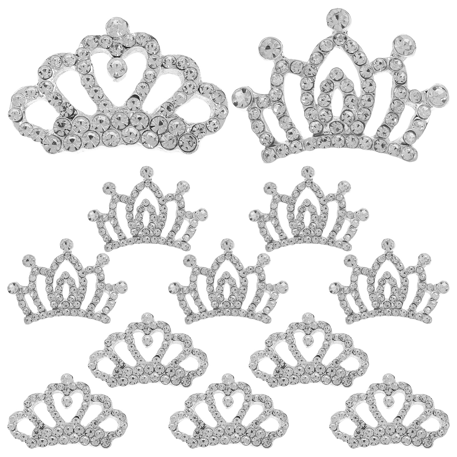 BIUDECO mini tiara shines with rhinestones for party looks