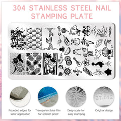 Biutee clear silicone stamper previewing design before transfer