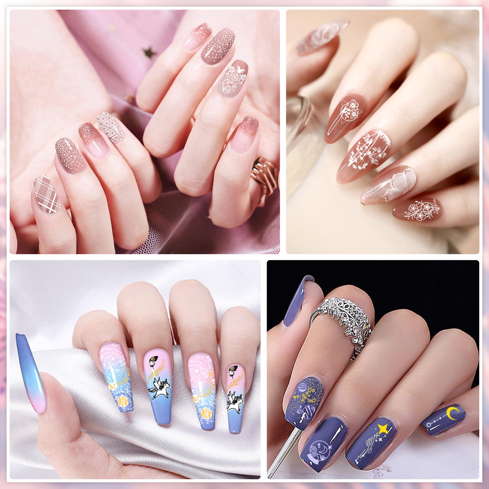 Biutee nail art in action showing easy transfer on natural nails