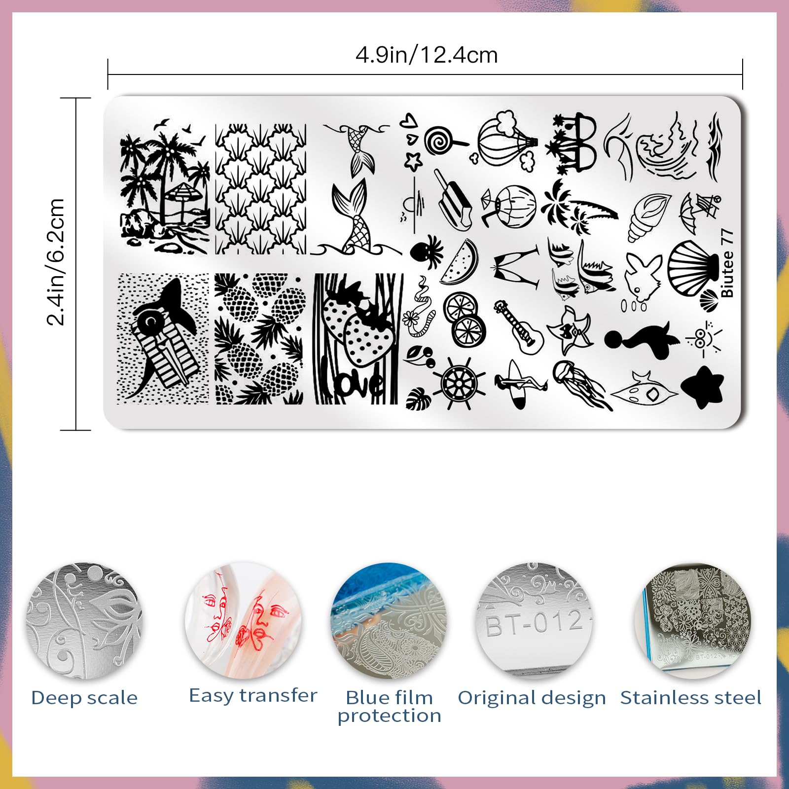 Biutee nail art scraper helps precision cleanup of excess gel.