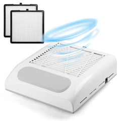 Biutee Nail Dust Collector with 80W suction captures fine dust for a cleaner workspace.